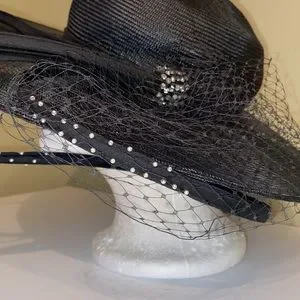 Gorgeous Black Dress Church Hat by Carmen Henry Carmen Henry | Accessories | Gorgeous Black Dress Church Hat  main image 2